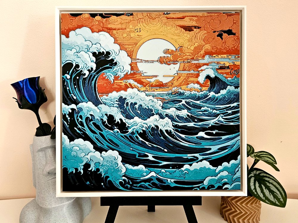Japanese Wave — Filament Painting