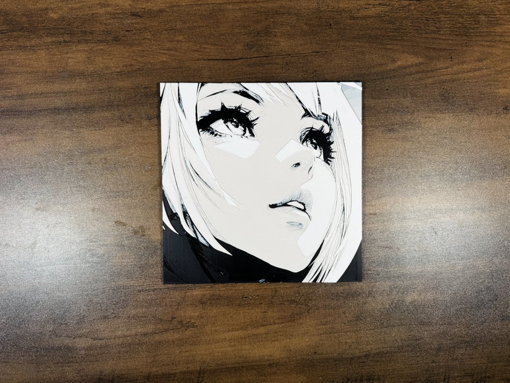 Anime Girl – Serene Stare in Monochrome