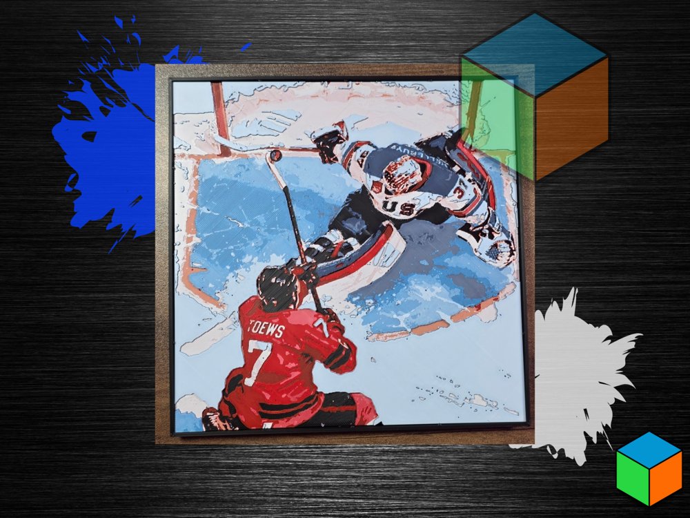 Canada vs USA Hockey — HueForge Wall Art