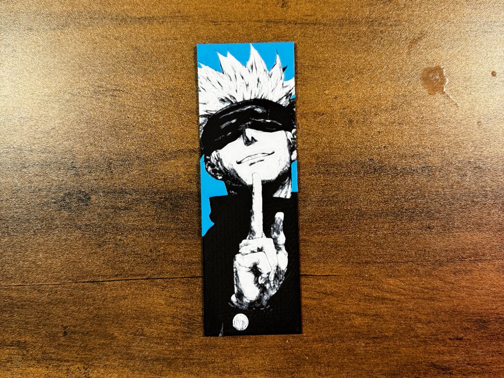 Gojo Satoru Monochrome HueForge Bookmark