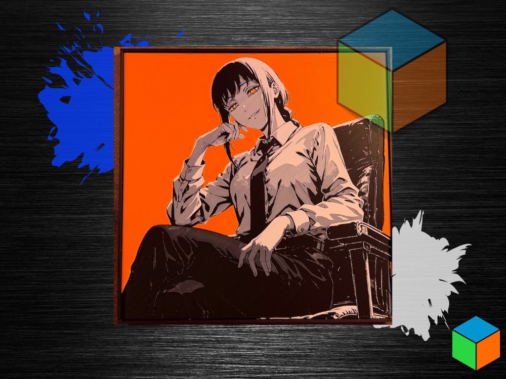 Makima — HueForge Wall Art | Chainsaw Man
