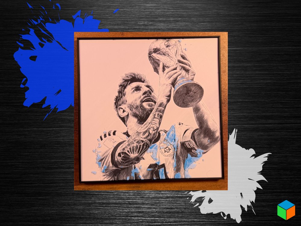 Lionel Messi & The World Cup — HueForge Wall Art