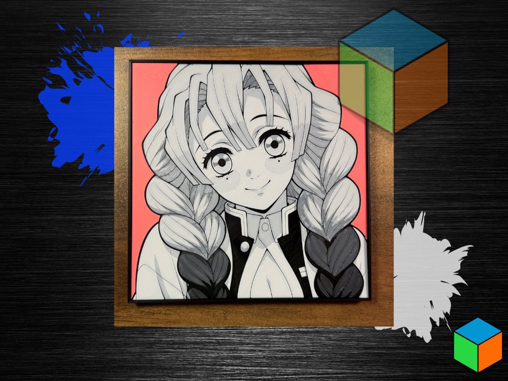 Mitsuri Kanroji — HueForge Wall Art