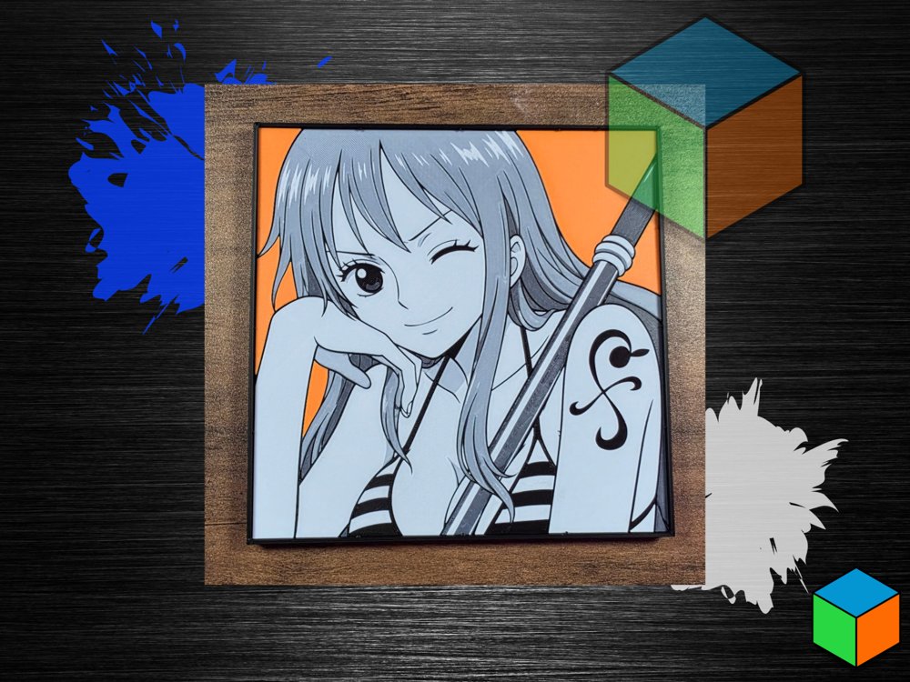Nami — Orange Backdrop | One Piece HueForge