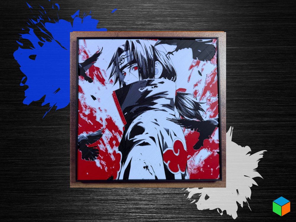 Itachi Uchiha — HueForge Wall Art | Naruto