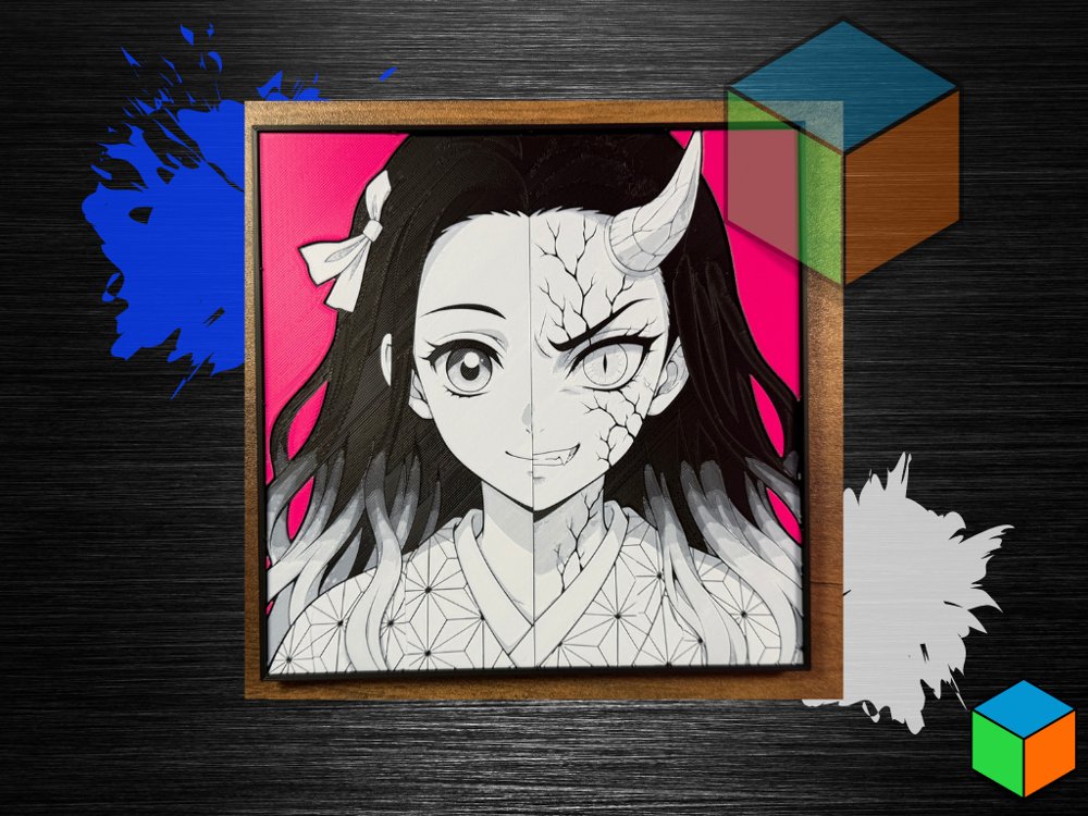 Nezuko Kamado — HueForge Wall Art