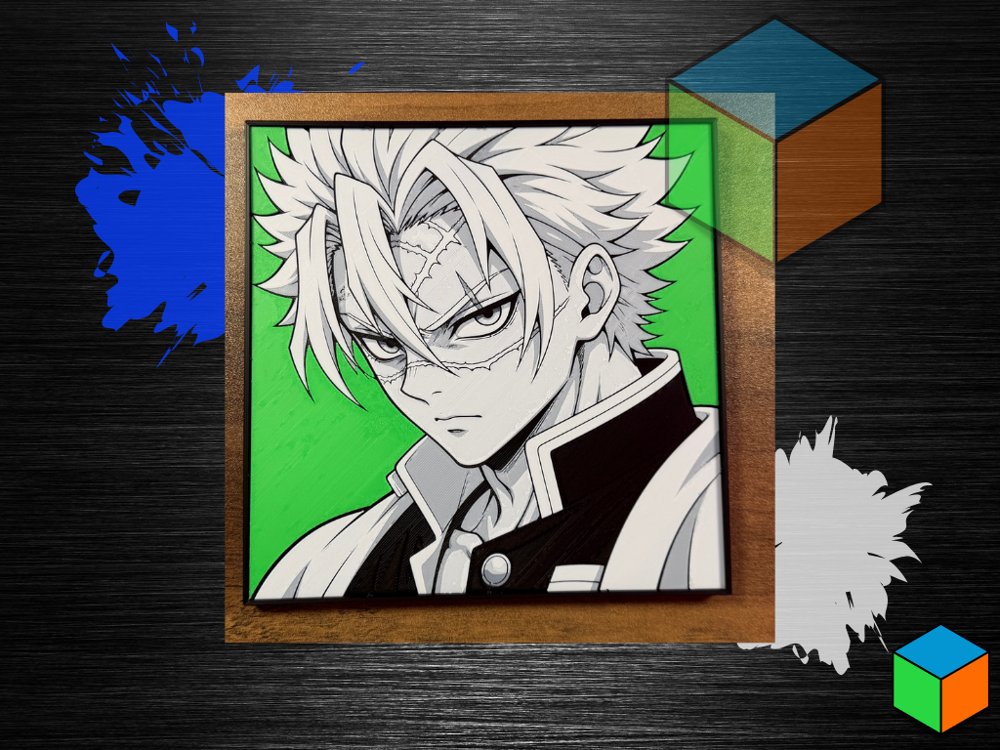 Sanemi Shinazugawa — HueForge Wall Art
