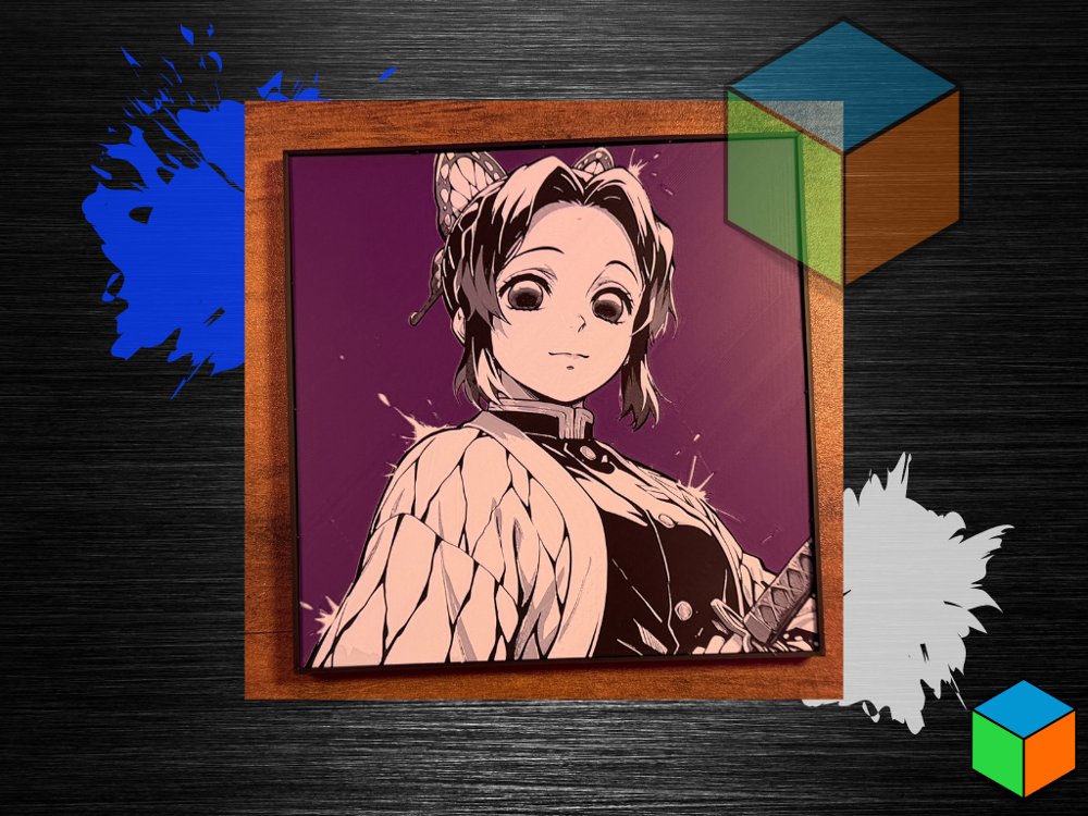 Shinobu Kocho — HueForge Wall Art | Demon Slayer