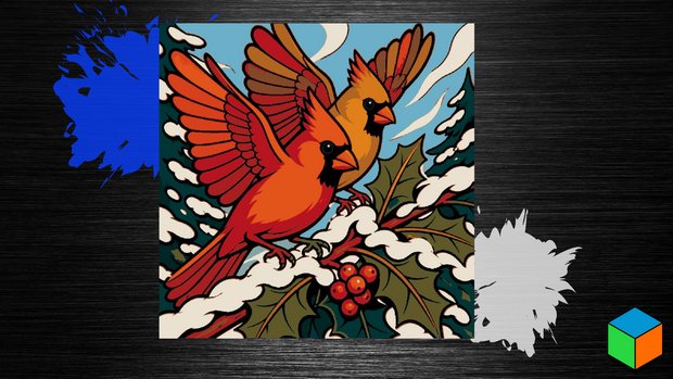 Winter Cardinals — Color in the Snow